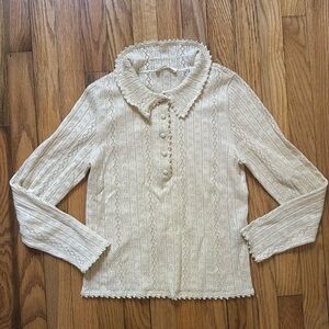 Doen Mia Henley blouse cream S